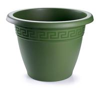 Tradineur - Maceta Redonda "Terracota" - Fabricado en Plástico - Macetero apto para Exterior e Interior del hogar - 60 cm - Color Verde