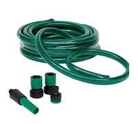 Tradineur - Manguera de riego con accesorios, flexible, 3 capas, regar jardín, huerto, coche, labores agrícolas, 20 bar, Ø12 mm, 1/2'', 15 m