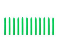 Tradineur - Pack de 12 Velas alargadas, cirios de Mesa cilíndricos, parafina y Mecha de algodón, sin Perfume, rituales y Ceremonias (Verde - 17 cm)