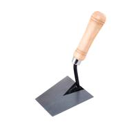 Tradineur - Paleta de albañil solador con punta recta, mango de madera barnizado, paletín de punta recta, albañilería, bricolaje, 12 cm Multicolor