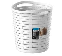 Tradineur - Papelera con asas - Fabricado en plástico - Especial para baños de hogar o trabajo - 20 Litros - Ø 35 cm - Color Aleatorio Multicolor