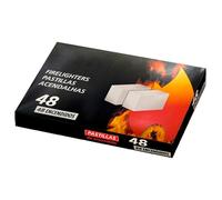 Tradineur - Paquete de 48 Pastillas enciendefuegos, Encendido de barbacoas, chimeneas, hogueras, cocinas de leña, Estufas, Blanco.