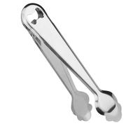 Tradineur - Pinza de Hielo con abridor, Acero Inoxidable, Compatible con cubitera, Cocina, Bar, Restaurante, hostelería, Apta para lavavajillas - 18,5 cm