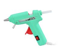 Tradineur - Pistola de silicona caliente 20W, modelo Creative, pistola de pegamento, encolar, incluye 2 barras de silicona, cable extra largo, bricolaje, manualidades, artesanía, reparaciones Cyan