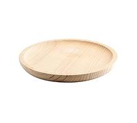 Tradineur - Plato de madera especial para pulpo, de 25,6 cm de diámetro y 2,1 cm de alto, vajilla madera, vajilla para comida, tabla pulpo, pizza, fuente para alimentación (1, 26 cm)