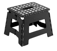 Tradineur - Taburete infantil de plástico plegable, banqueta, asiento multiusos de pvc resistente, niños, escuela, guardería, hogar, 22 x 29 x 22 cm, color aleatorio Multicolor