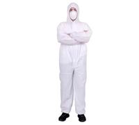 Tradineur - Traje Protector de Trabajo, Mono desechable, Integral, Multiusos, protección, Pintura, Bricolaje, mecánica (Blanco - Talla única - Unisex)