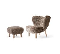 &Tradition Butaca Little Petra VB1 incl. puf ATD1 Roble tratado blanco- Sahara