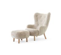 Petra VB3 Sillón Piel de Oveja Claro de luna/Roble Aceitado In TD1 Soplo