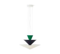 &Tradition Lámpara colgante Gio LN14 Ø60 cm Signal green-deep blue-ecru
