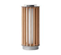 Numbra TY3 Lámpara de mesa portátil en roble lacado y aluminio patinado