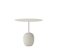 &Tradition Mesa auxiliar Lato LN9 Blanco. mármol crema diva