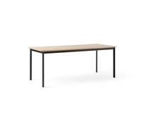 &Tradition Mesa de comedor Drip HW116 83x193 cm Black frame-clear lacq. oak