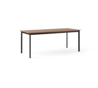 &Tradition Mesa de comedor Drip HW116 83x193 cm Black frame-clear lacq. walnut