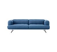 &Tradition Sofá Inland AV23 3 plazas Vidar 4 Denim Blue 733-patas negras