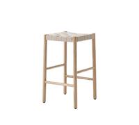 &Tradition Taburete bar Betty TK7 Oak. asiento de banda de lino trenzada