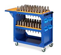 TRAGLO Carro de Herramientas con Ruedas Portaherramientas CNC Carro de Servicio Pesado Carro de Herramientas de Servicio Comercial para almacenes Garaje Mecánico(2 Layer BT40)