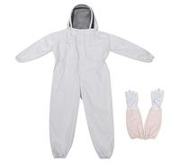 Traje de Apicultura Ultraligero con Velo Protector Traje de Apicultura con Quantes Largos Traje de Apicultor Antimosquitos con Máscara de VeloTraje de Apicultura Ventilado con Velo Redondo (XXL)