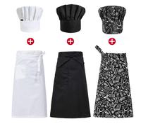 Traje de cocina de servicio de comida, delantal de Chef de Hotel, gorro de cocina, delantal de trabajo de cocinero de restaurante, uniforme de trabajo de camarero/camarera de cafetería de panadería wh