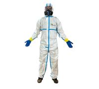 Traje EPI completo para tratamientos fitosanitarios y fumigaciones. Equipo de protección individual completo para fumigaciones compuesto por: buzo con capucha, gafas, máscara con filtros y guantes de