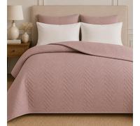 TRAMAS+ Colcha Bouti Lisa para Cama, Cubrecamas Ligero de Primavera y Verano, Modelo Hungría - Cama de 180 (280x270) - Rosa Keike