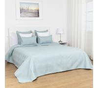 TRAMAS+ Colcha Bouti Lisa para Cama de Primavera y Verano, Cubrecamas de Colores Lisos para Habitación Moderna y Juvenil Tiffany green Bed 135-150cm