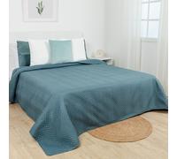 TRAMAS+ Colcha Bouti Lisa para Cama de Primavera y Verano, Cubrecamas de Colores Lisos para Habitación Moderna y Juvenil French green Bed 135-150cm