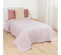 TRAMAS+ Colcha Bouti Lisa para Cama de Primavera y Verano, Cubrecamas de Colores Lisos para Habitación Moderna y Juvenil Rose Bed 135-150cm