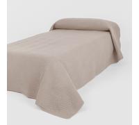 TRAMAS+ Colcha Bouti para Cama, Cubrecamas Ligero de Primavera y Verano, Colores Lisos y Estampados Decorativos Hungary taupe Bed 105cm
