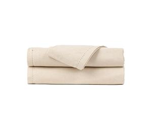 TRAMAS+ Mantel Mesa Rectangular Algodón Efecto Lino para Casa Comedor Cocina Terraza Patio 3 Medidas - Liso Natural (140x140 cm)