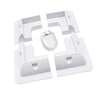 TRAMILY Soportes de panel solar ABS blanco Soportes de montaje del panel solar 5 Soporte de soporte de esquina sin taladros Kit de soporte para RV Marine y Caravan Resistente a los rayos UV- Blanco