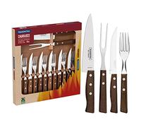 Tramontina 22299/011 - Juego de Cubiertos para Carne (14 Piezas, con Mango de Madera Natural, 2 o 3 remachados)