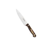 Tramontina 29810/246 - Cuchillo de cocina (20 cm, acero inoxidable, mango de madera, apto para lavavajillas), color marrón