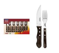 Tramontina Cubiertos Jumbo para Carne Acero Inoxidable Polywood 12 Piezas