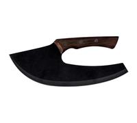 Tramontina Cuchillo Cortador Multiuso para pizza y carne en Acero Inoxidable y Mango de Madera certificada Churrasco Black 26,5 cm