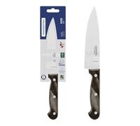 Tramontina Cuchillo de Chef en Acero Inoxidable con Mango de Madera Polywood Castaño 15 cm