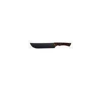 Tramontina - Cuchillo para Carne Churrasco Black, en Acero Inoxidable Oscurecido, con Punta Curva, Mango de Madera de 8", con Remaches, Color Negro, Tamaño de 34 cm