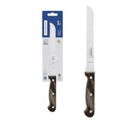 Tramontina Cuchillo para Pan de Acero Inoxidable y Mango de Madera Tratada Polywood 18 cm