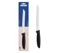 Tramontina Cuchillo para pan Plenus – Acero inoxidable, mango polipropileno negro 20 cm
