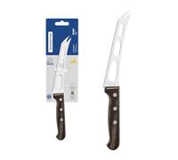 Tramontina Cuchillo para Queso de Acero Inoxidable y Mango de Madera Tratada Polywood Castaño 15 cm