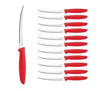 Tramontina Cuchillo para Tomates en Acero Inoxidable y Polipropileno Rojo 12 unidades