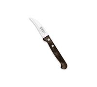 Tramontina Cuchillo pelador de 7,5 cm, acero inoxidable, mango de madera, apto para lavavajillas