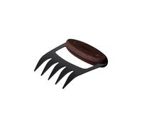 TRAMONTINA - Garra Multiuso Churrasco Black, con Lámina de Acero Inoxidable Oscurecido, Mango de Madera, Cubierto para Desmechar Carne y Cortar Alimentos, Tamaño 12,1 x 13 x 3,7 cm