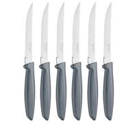 Tramontina Juego de 6 Cuchillos Dentados para Carne con Mango de Polipropileno Color Gris Plenus