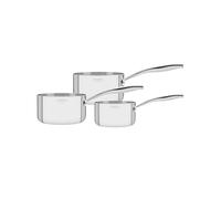 Tramontina Juego de Cazos Sin Tapa Tri-Ply Grano Acero Inoxidable 3 piezas