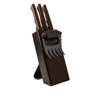 Tramontina Juego de Cuchillos Acero inoxidable y Madera, Churrasco Black 5 pzas