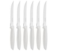 Tramontina Juego de Cuchillos Dentados para Carne con Mangos de Polipropileno Color Off White Plenus 6 unidades