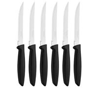 Tramontina Juego de Cuchillos Dentados para Carne Mangos de Polipropileno Color Negro Plenus 6 unidades