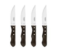 Tramontina Juego de Cuchillos Jumbo p/Carne 12 cm Polywood 4 piezas | Acero Inoxidable, Mango color Castaño