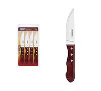 Tramontina Juego de Cuchillos Jumbo para Carne/BBQ 12 cm Color Rojo Polywood 4 piezas